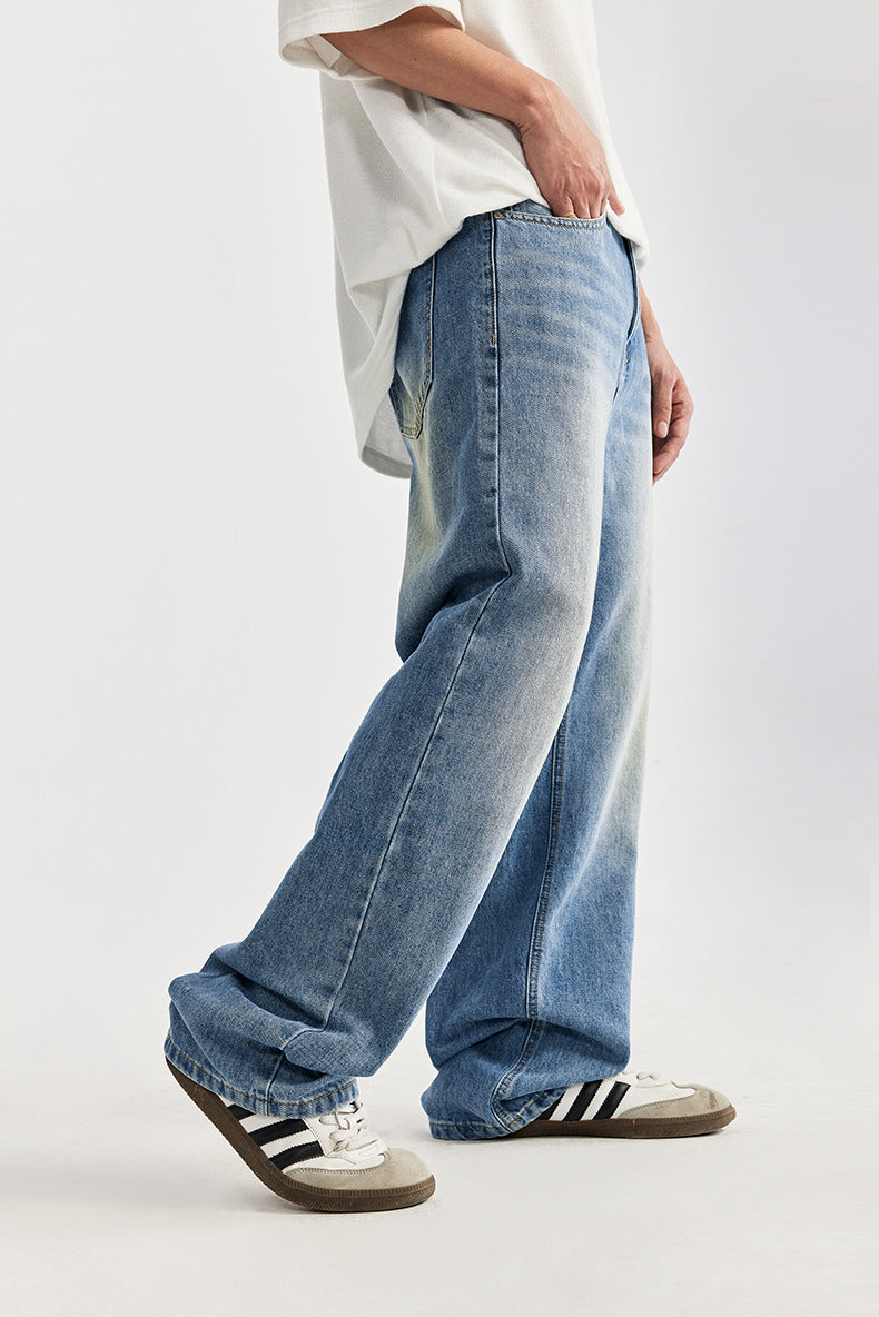 Relaxed Fit Wide-Leg Denim Jeans