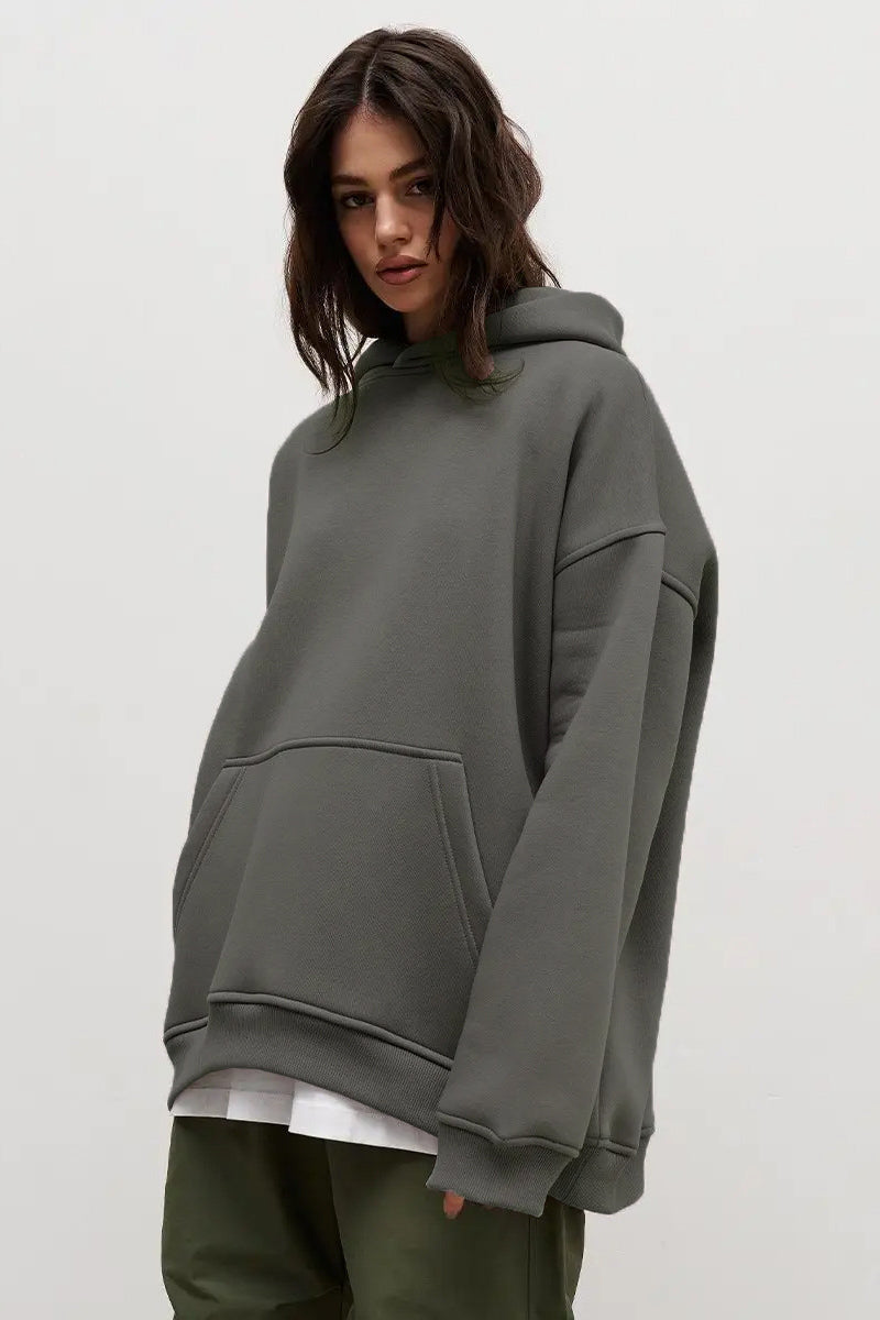 Damen Oversize Kapuzenpullover Lässig Langarm, Modisches Sweatshirt