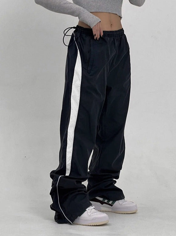 Low Waist Loose Fit Wide Leg Cargo Pants