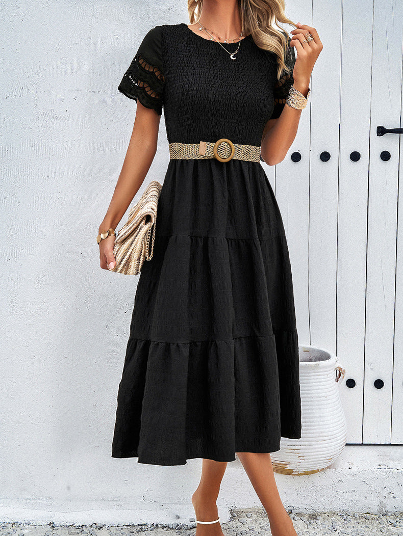 Elegant Layered Hollow Dress