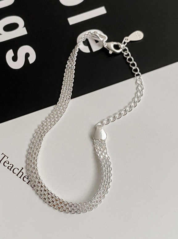 Sterling Silver Sparkling Korean Style Bracelet