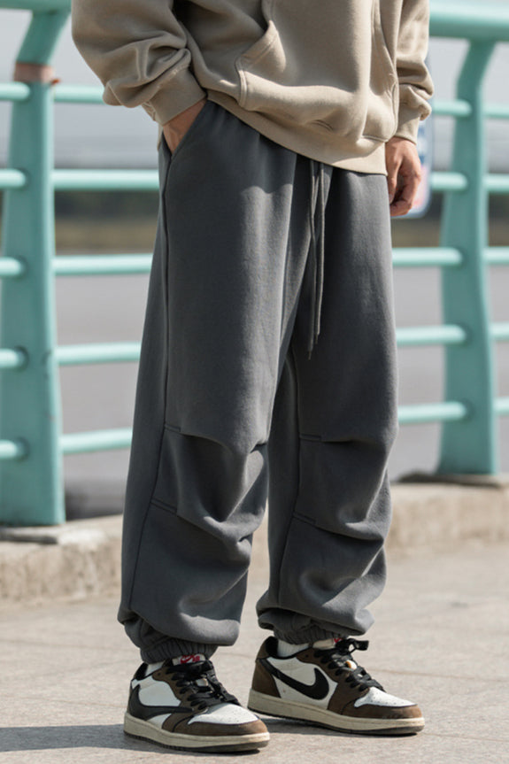 Casual Loose Double Pleated Paratrooper Pants